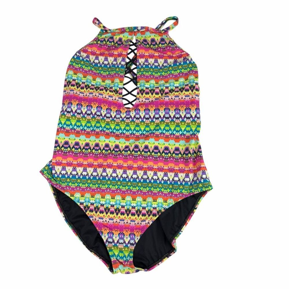 Bleu Rod Beattie 16W Lattice Front One Piece
